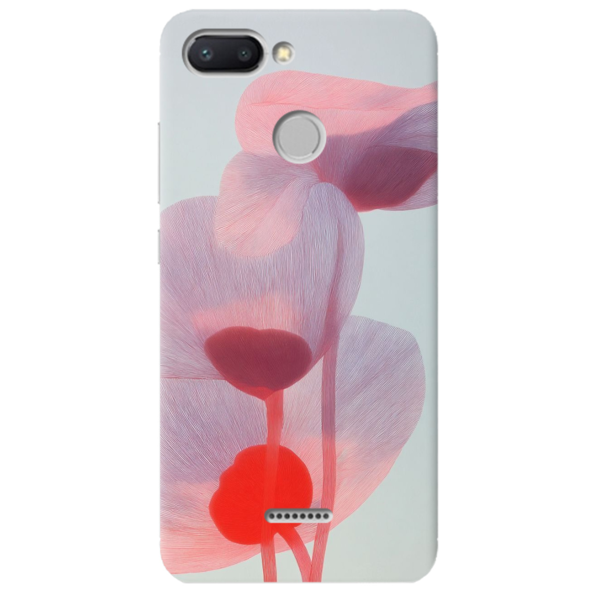 Чехол для Xiaomi Redmi 6 прозрачный Прозрачные лепестки - фото 1 - Чехлы для телефонов