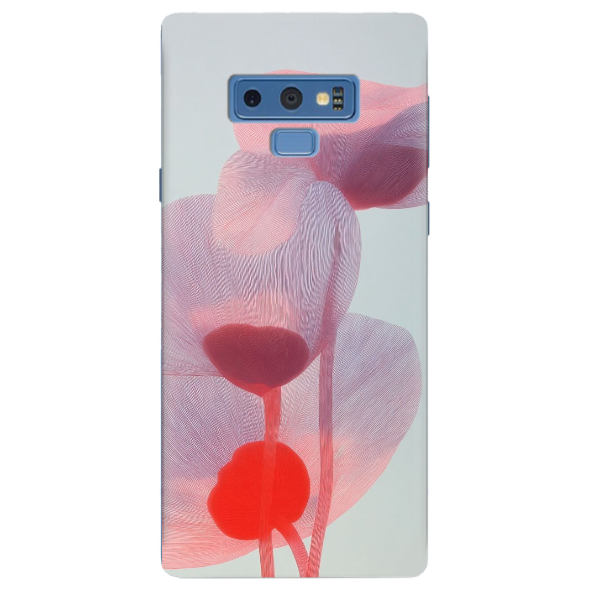 Чехол для Samsung Galaxy Note 9 прозрачный Прозрачные лепестки - фото 1 - Чехлы для телефонов