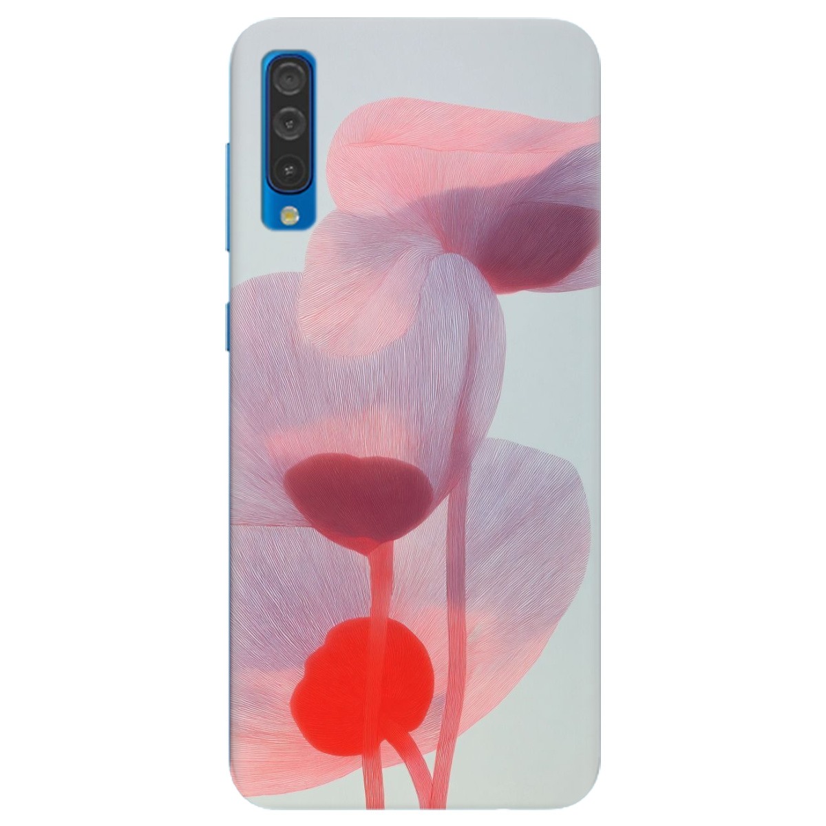 Чохол для Samsung Galaxy A50 прозорий Прозорі пелюстки - фото 1 - Чохли для телефонів