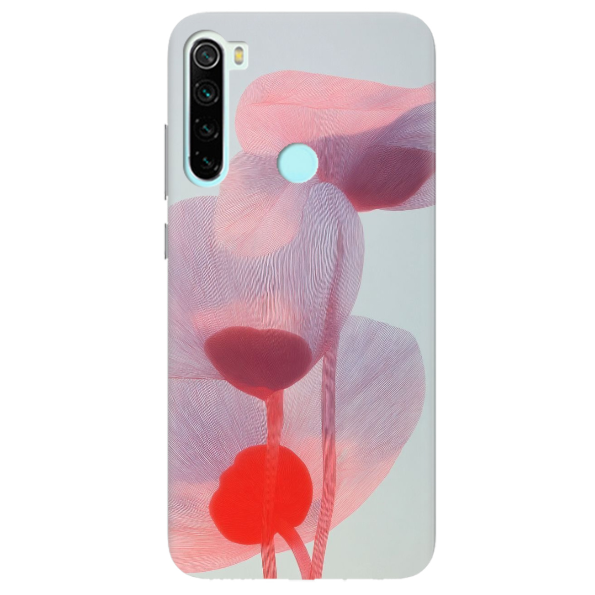 Чохол для Xiaomi Redmi Note 8 прозорий Прозорі пелюстки - фото 1 - Чохли для телефонів