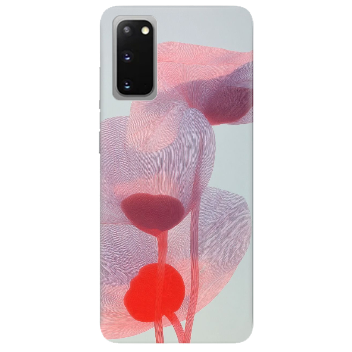 Чохол для Samsung Galaxy S20 прозорий Прозорі пелюстки - фото 1 - Чохли для телефонів