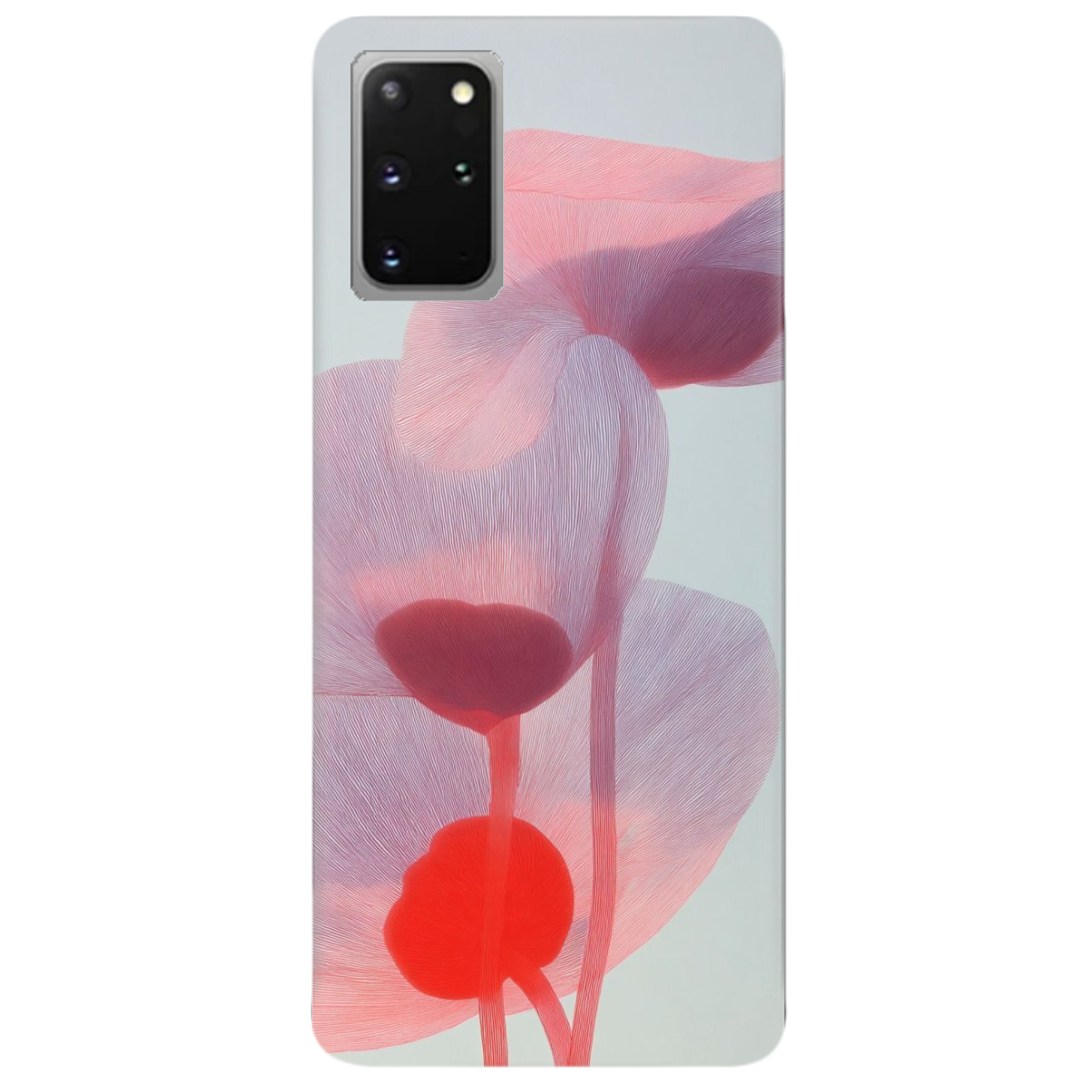 Чохол для Samsung Galaxy S20 Plus прозорий Прозорі пелюстки - фото 1 - Чохли для телефонів