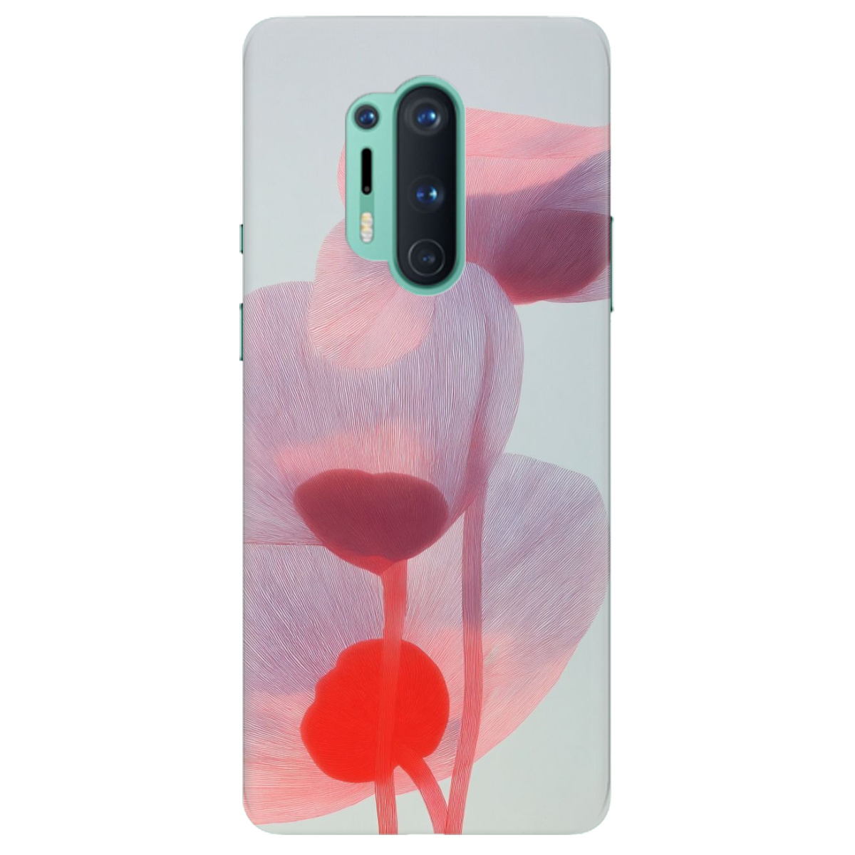 Чохол для OnePlus 8 Pro прозорий Прозорі пелюстки - фото 1 - Чохли для телефонів