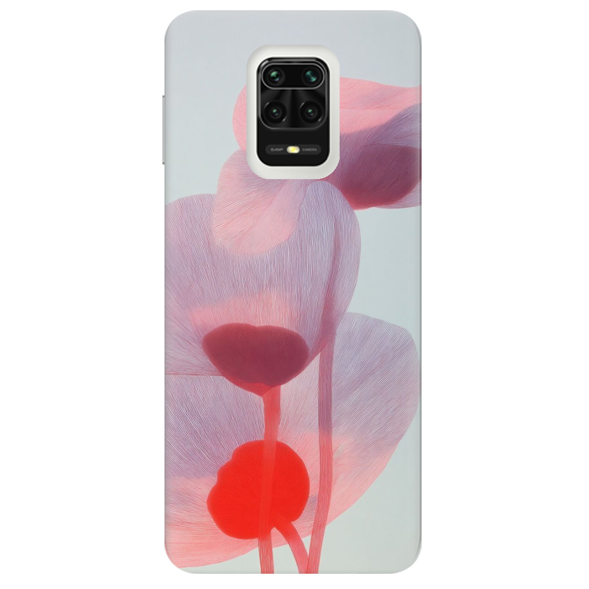 Чохол для Xiaomi Redmi Note 9 Pro Max прозорий Прозорі пелюстки - фото 1 - Чохли для телефонів