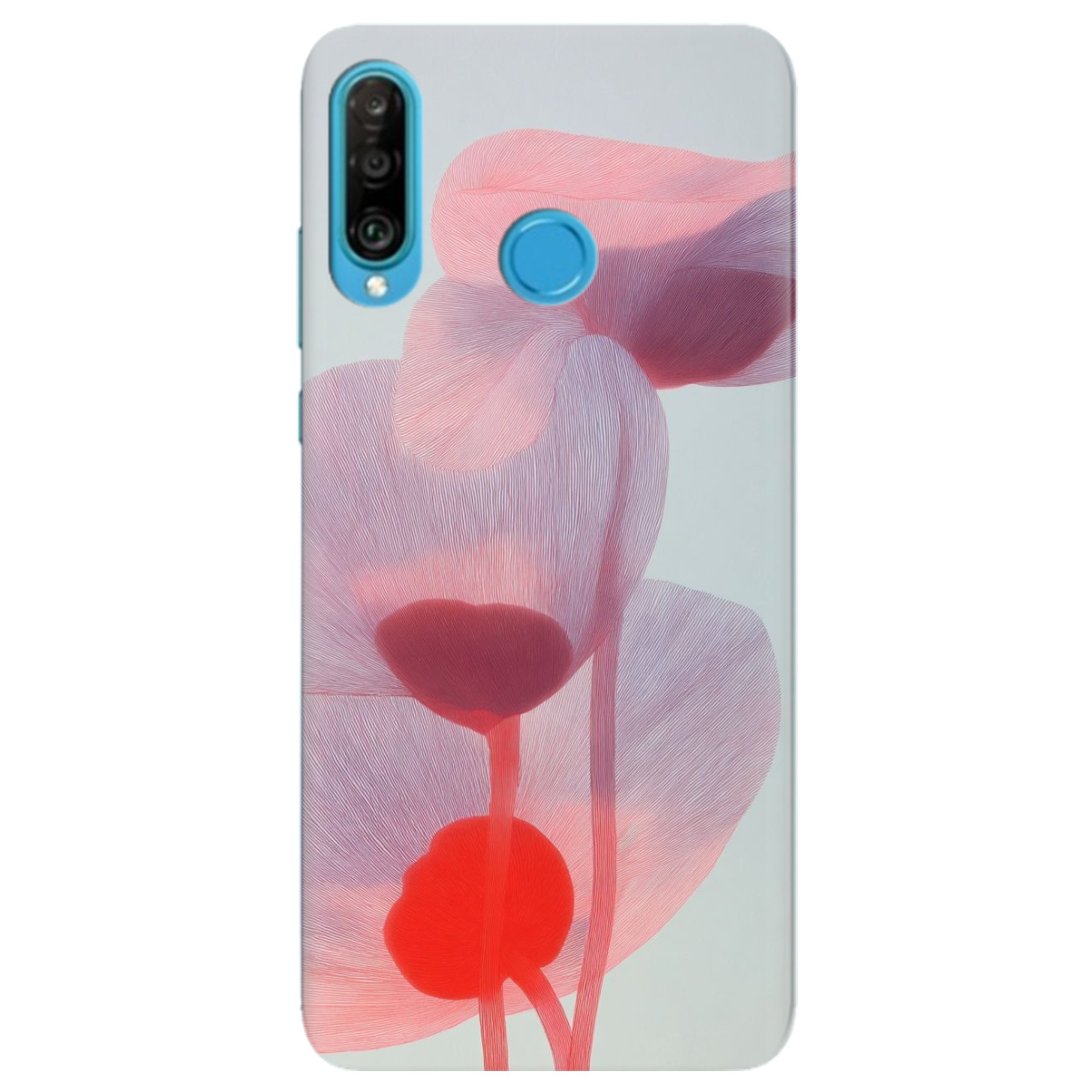 Чехол для Huawei P30 Lite прозрачный Прозрачные лепестки - фото 1 - Чехлы для телефонов