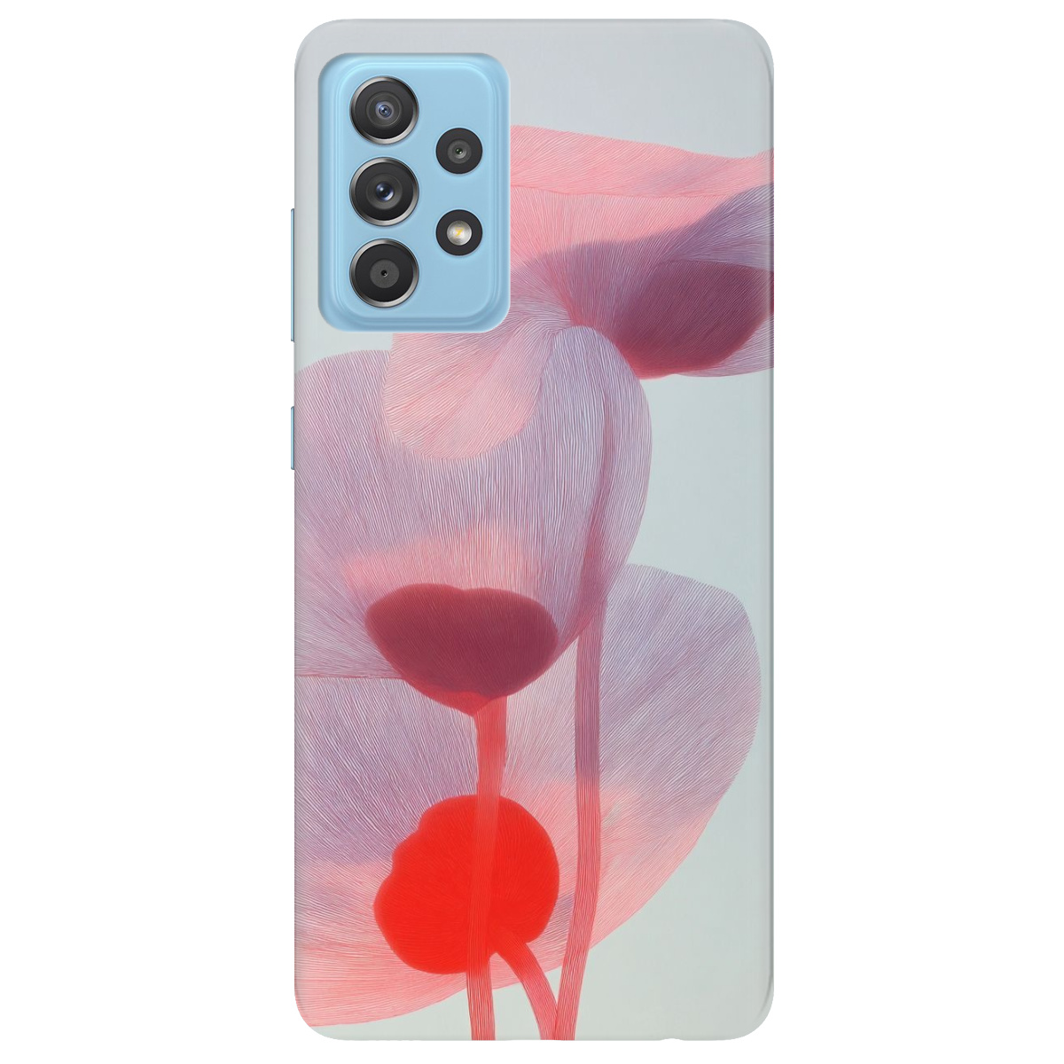 Чохол для Samsung Galaxy A52 прозорий Прозорі пелюстки - фото 1 - Чохли для телефонів