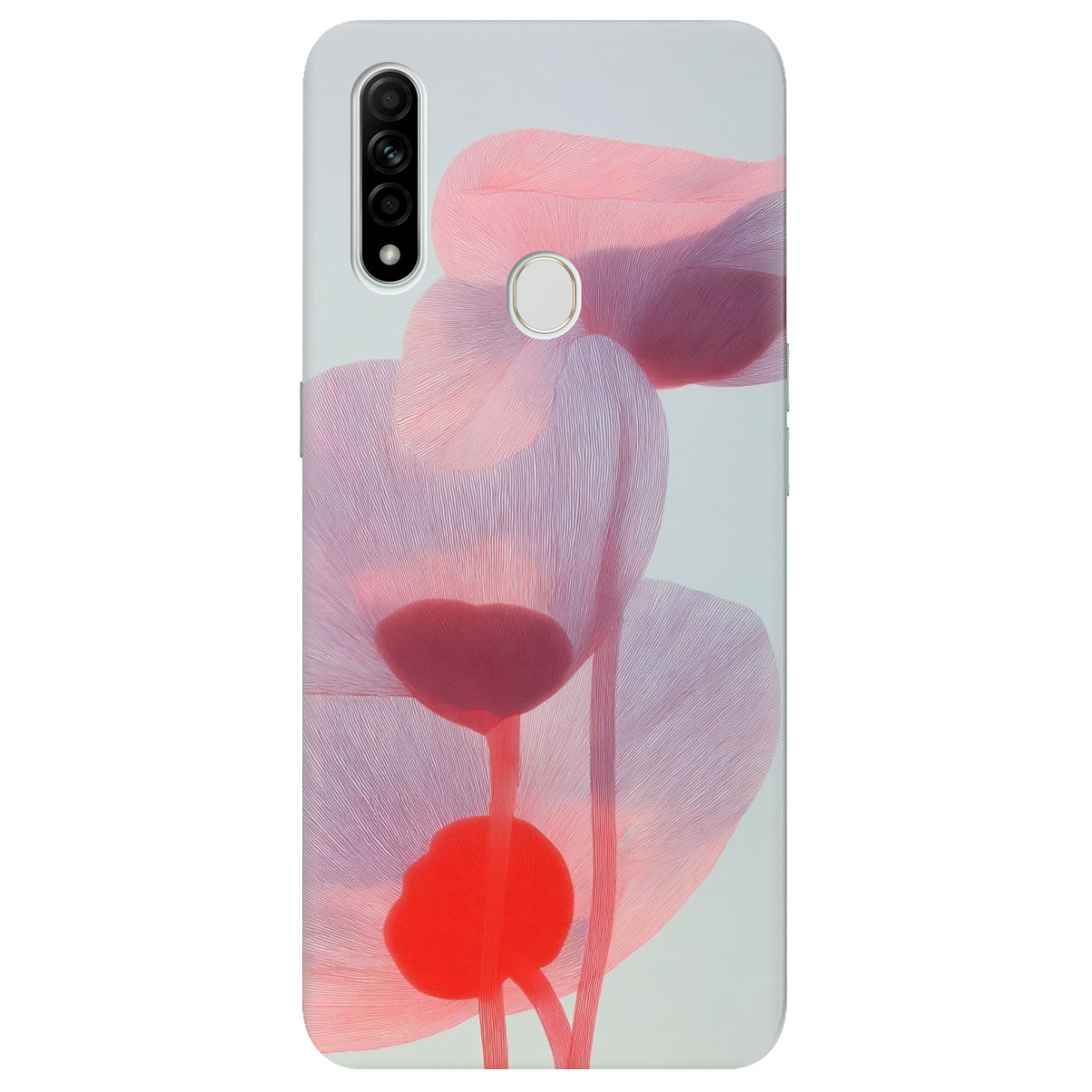 Чохол для Oppo A31 прозорий Прозорі пелюстки - фото 1 - Чохли для телефонів