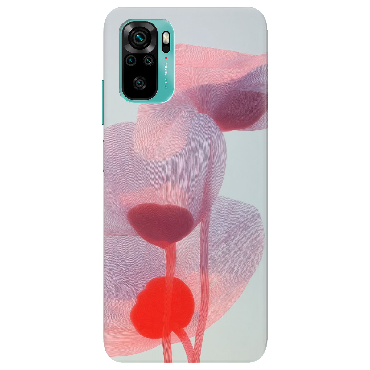 Чохол для Xiaomi Redmi Note 10s прозорий Прозорі пелюстки - фото 1 - Чохли для телефонів