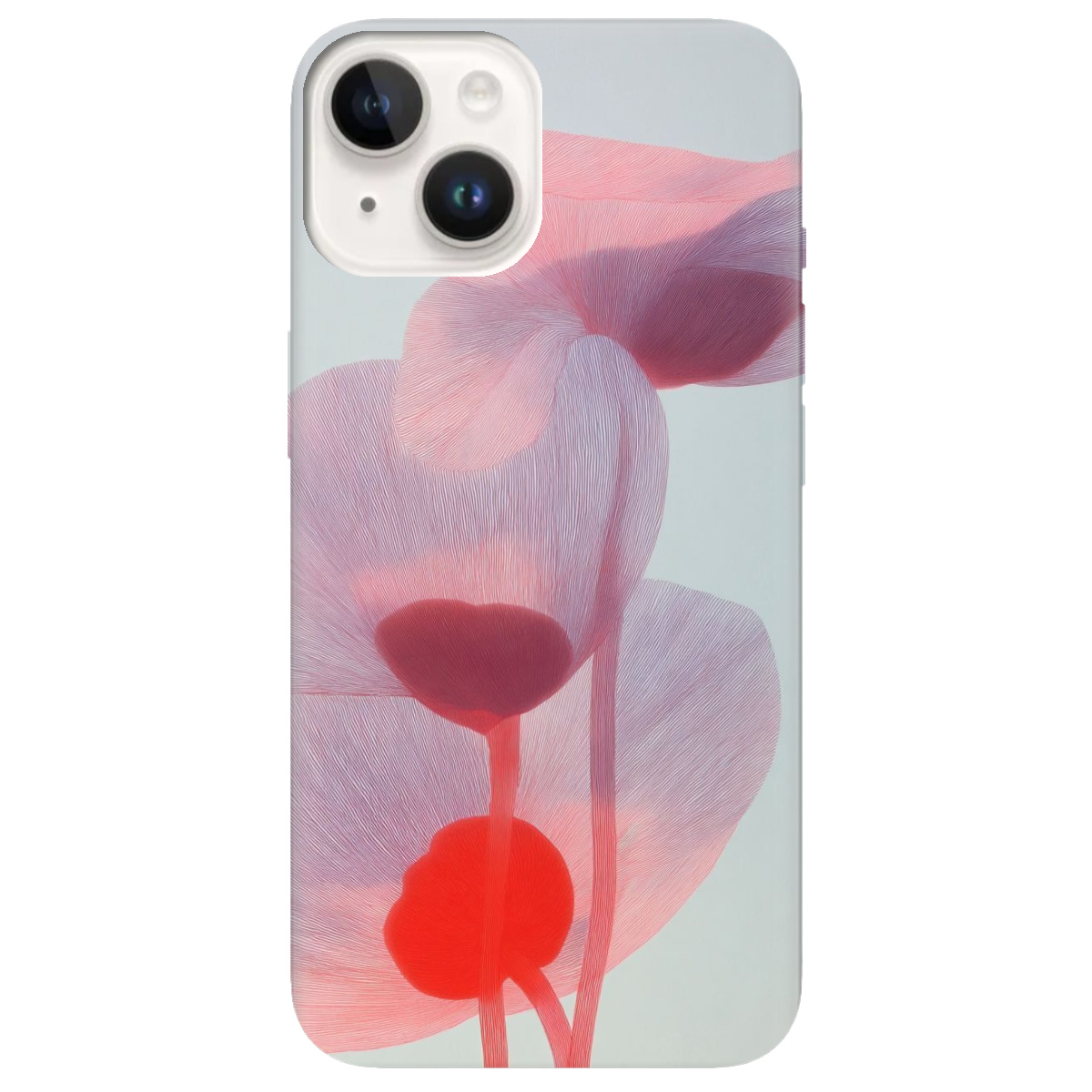 Чехол для Apple iPhone 14 Plus прозрачный Прозрачные лепестки - фото 1 - Чехлы для телефонов