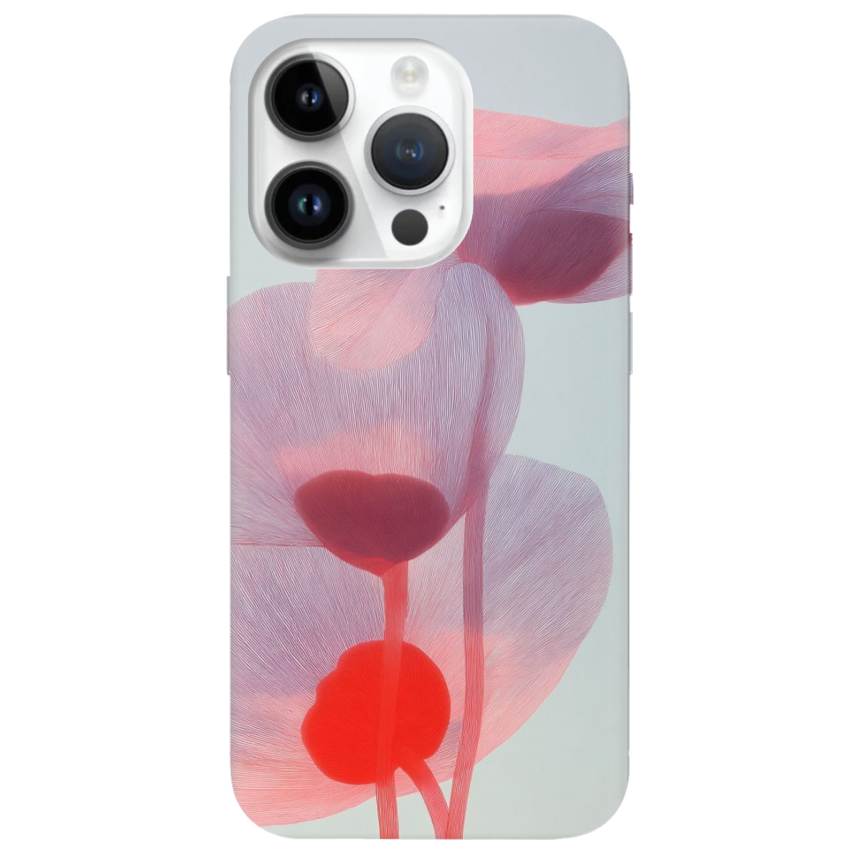 Чохол для Apple iPhone 14 Pro Max прозорий Прозорі пелюстки - фото 1 - Чохли для телефонів