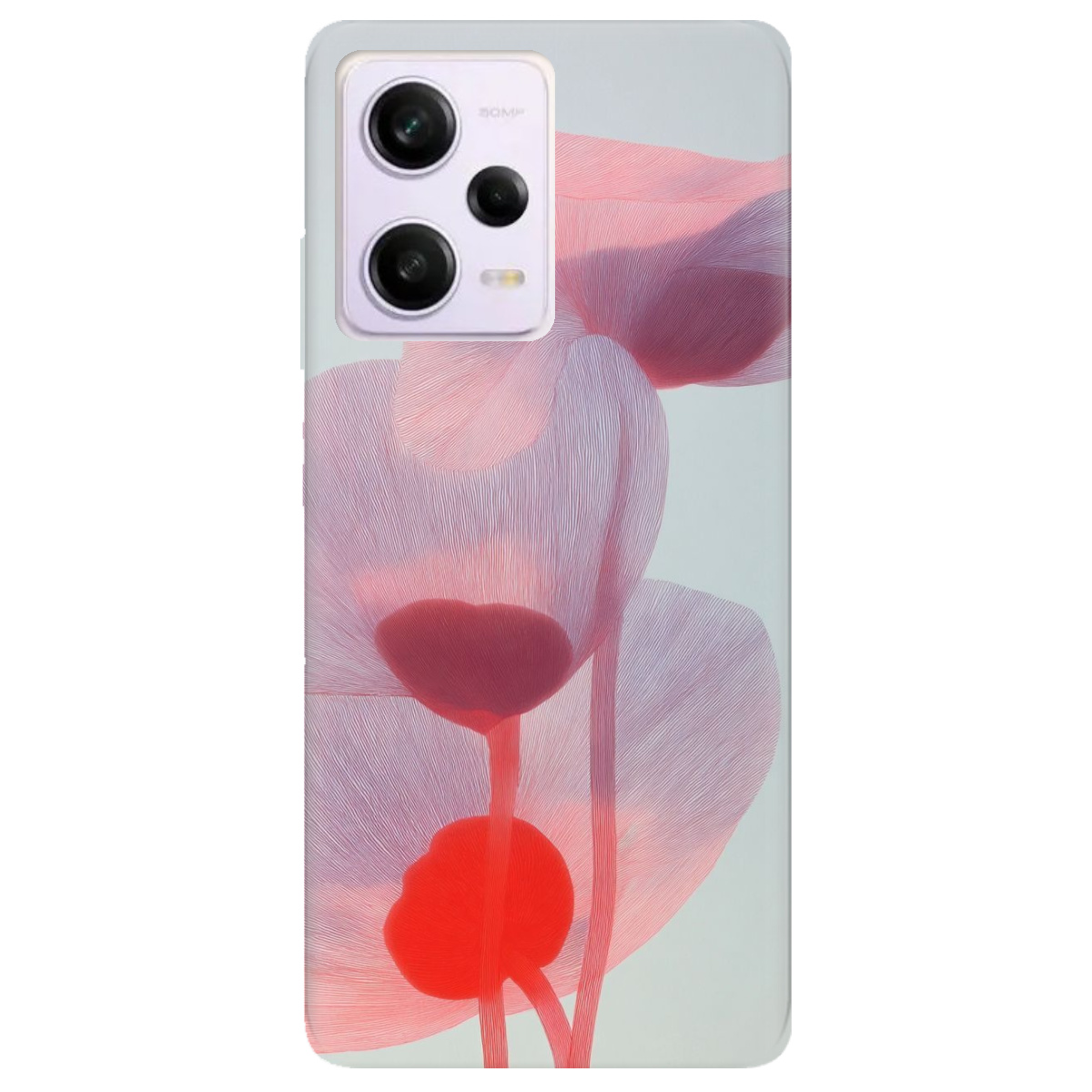 Чохол для Xiaomi Redmi Note 12 Pro 5G прозорий Прозорі пелюстки - фото 1 - Чохли для телефонів