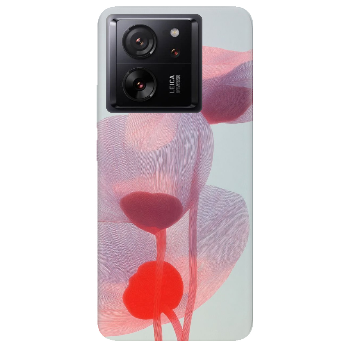 Чохол для Xiaomi 13T прозорий Прозорі пелюстки - фото 1 - Чохли для телефонів