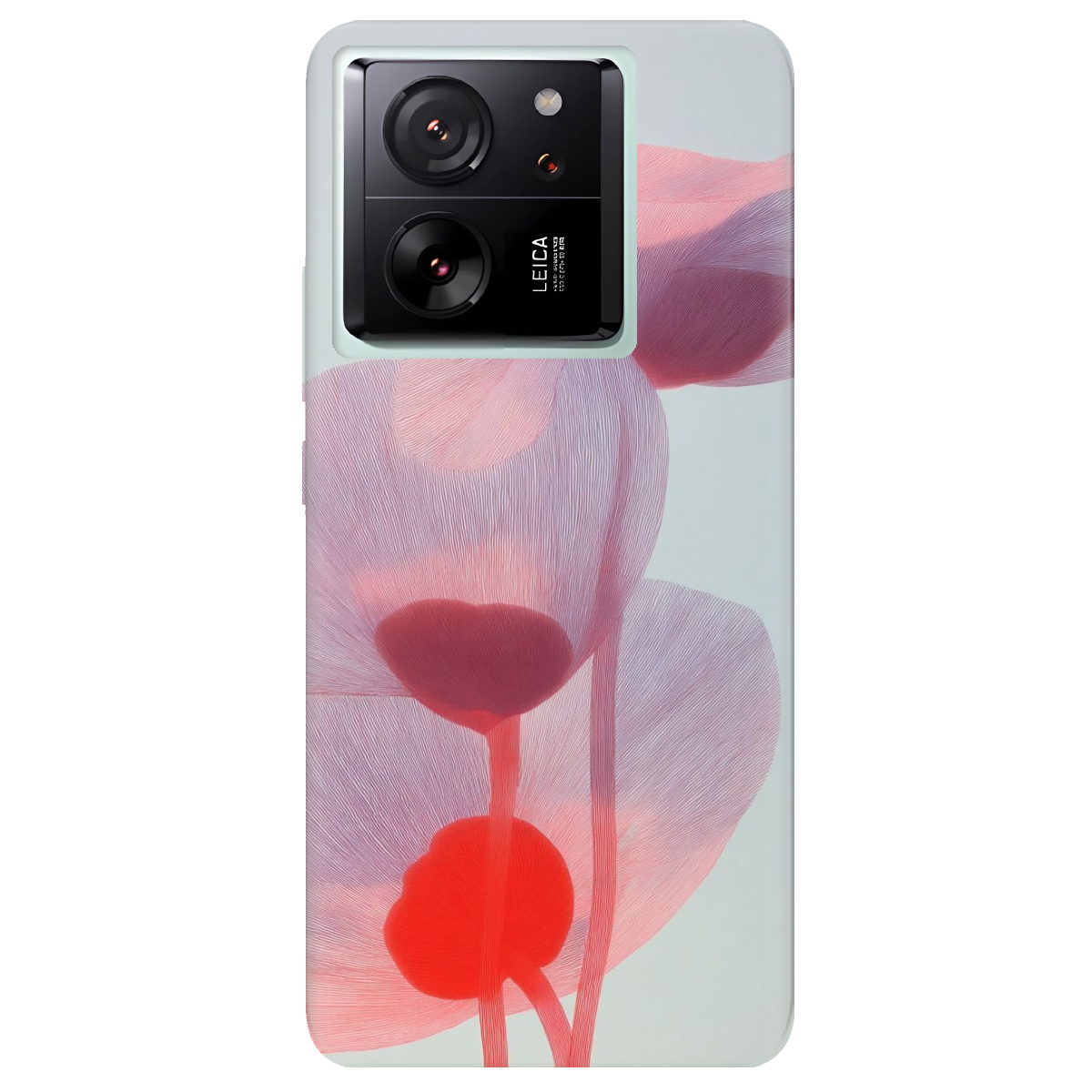 Чохол для Xiaomi 13T Pro прозорий Прозорі пелюстки - фото 1 - Чохли для телефонів