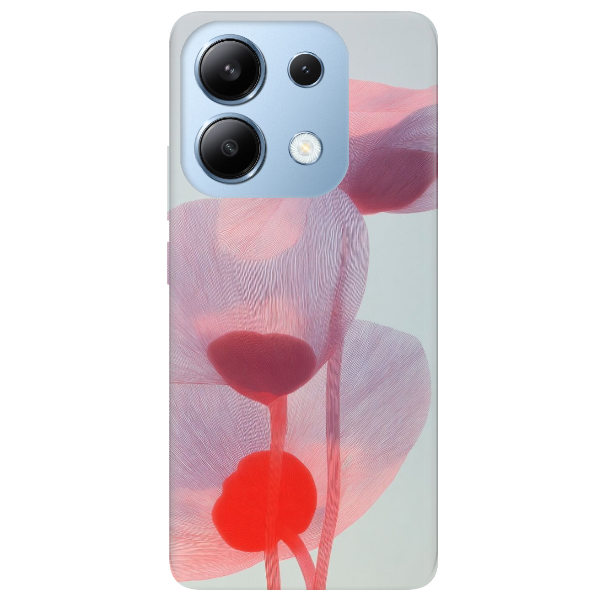 Чохол для Xiaomi Redmi Note 13 4G прозорий Прозорі пелюстки - фото 1 - Чохли для телефонів