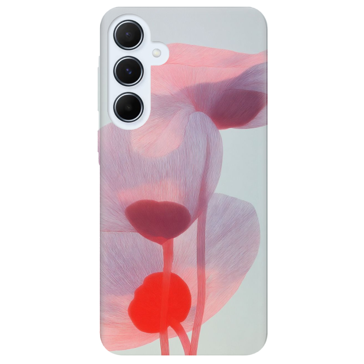 Чохол для Samsung Galaxy A55 прозорий Прозорі пелюстки - фото 1 - Чохли для телефонів