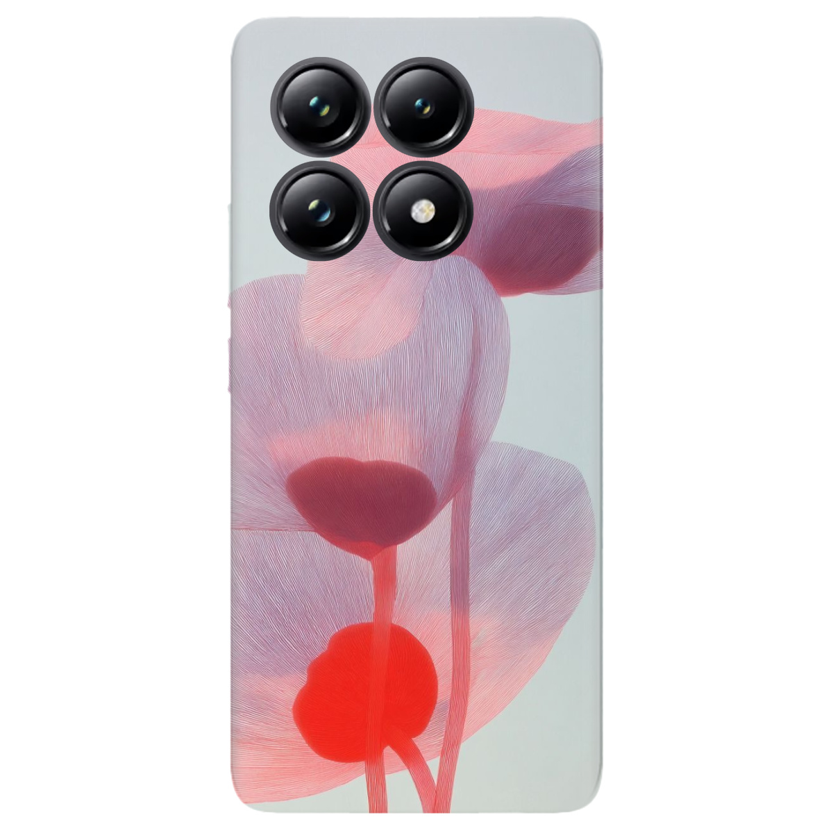 Чохол для Xiaomi 14T Pro прозорий Прозорі пелюстки - фото 1 - Чохли для телефонів