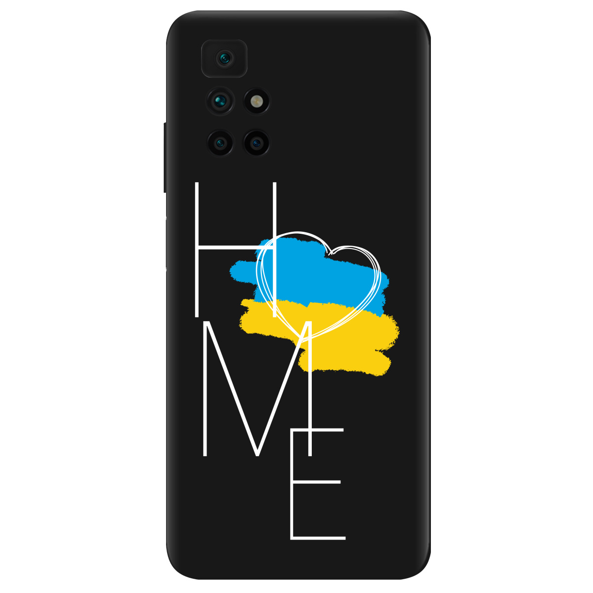 Чехол для Xiaomi Redmi 10 черный матовый soft touch Дім - фото 1 - Чехлы для телефонов