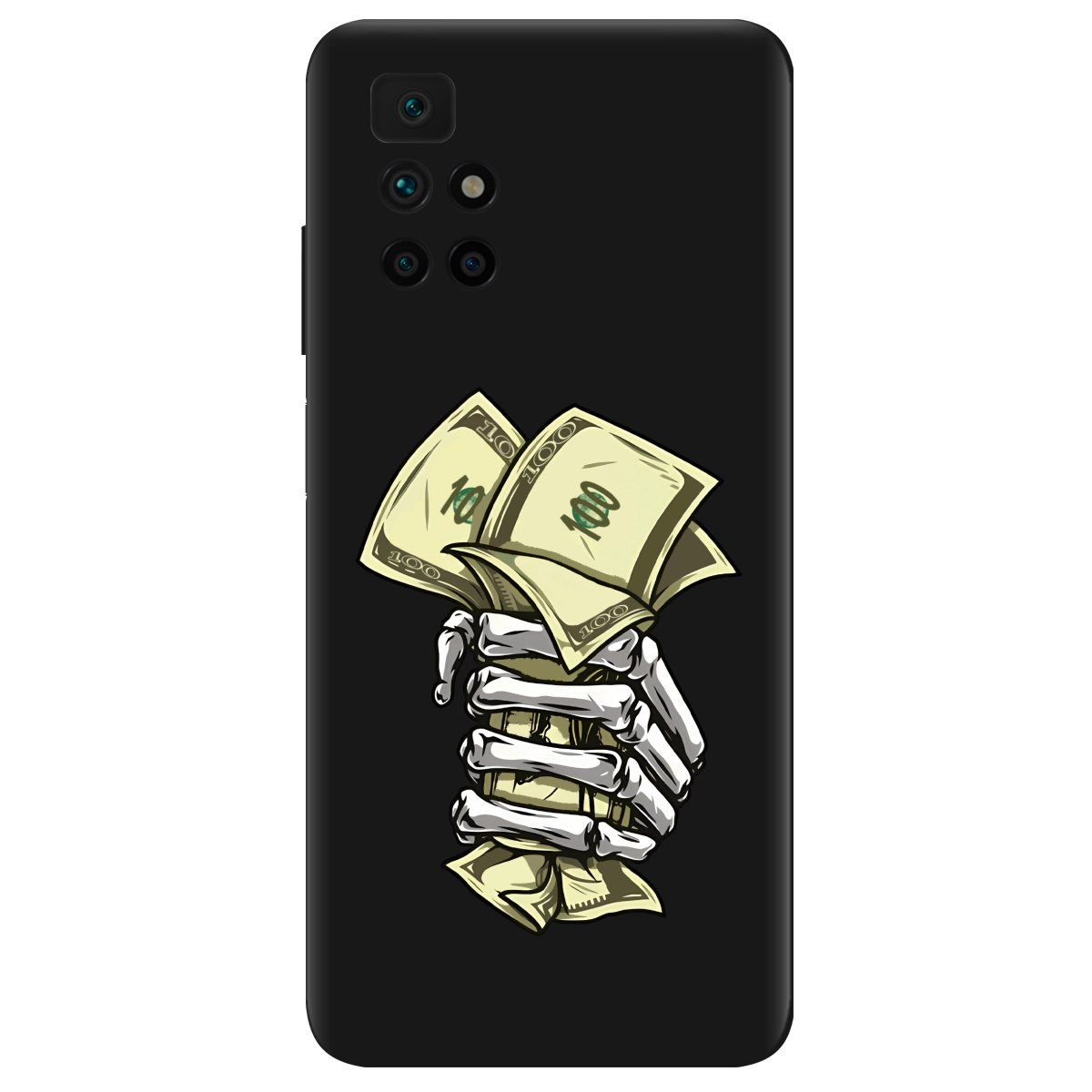 Чохол для Xiaomi Redmi 10 чорний матовий soft touch Загашник - фото 1 - Чохли для телефонів