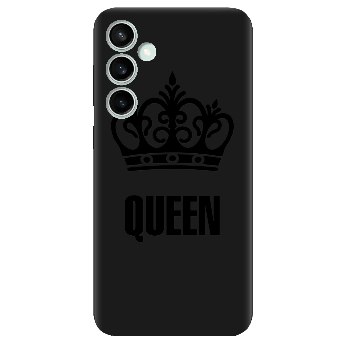 Чехол для Samsung Galaxy S23 FE черный матовый soft touch Queen - фото 1 - Чехлы для телефонов