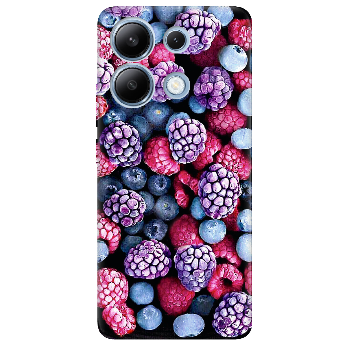 Чехол для Xiaomi Redmi Note 13 4G прозрачный Frosty berry - фото 1 - Чехлы для телефонов