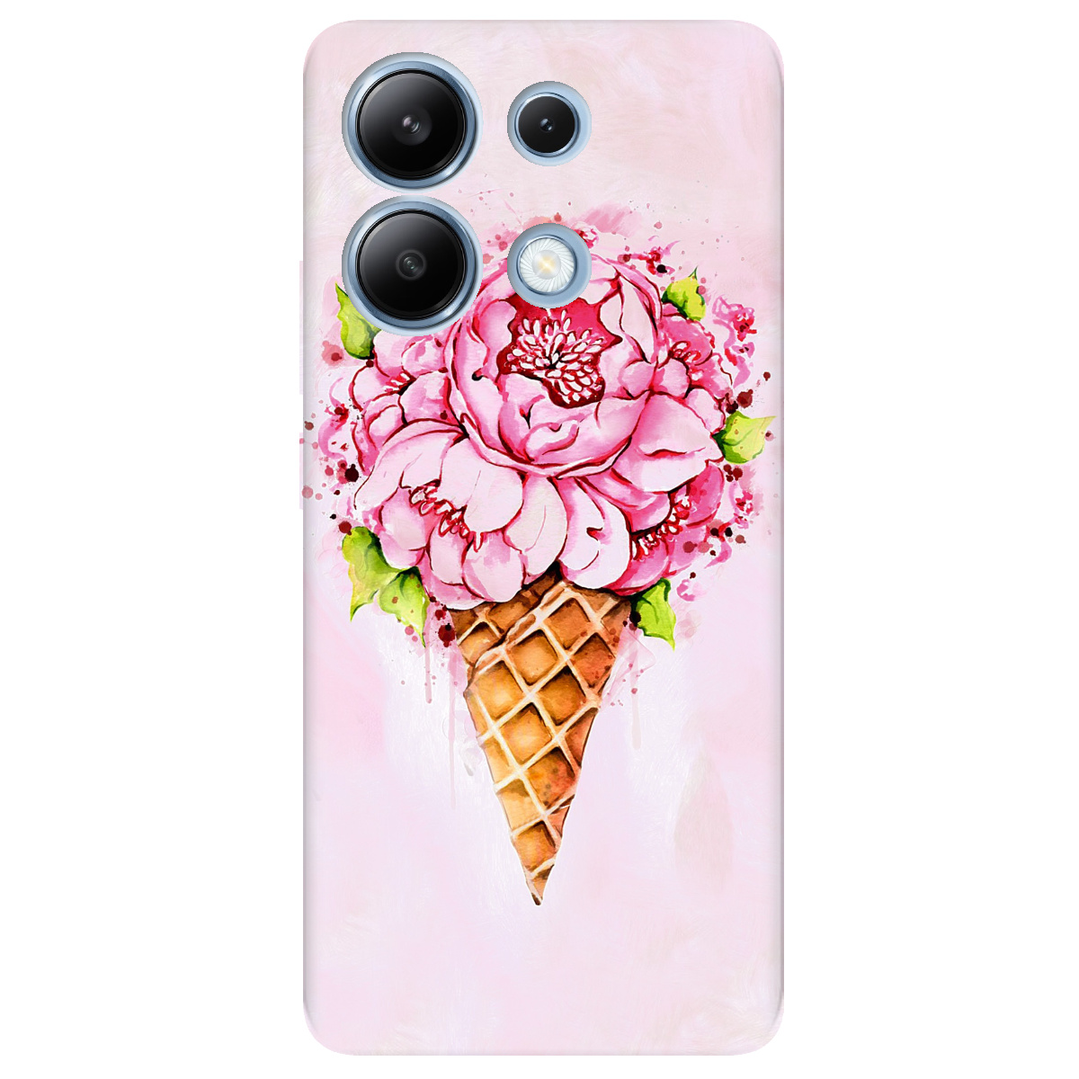 Чехол для Xiaomi Redmi Note 13 4G прозрачный Ice cream - фото 1 - Чехлы для телефонов