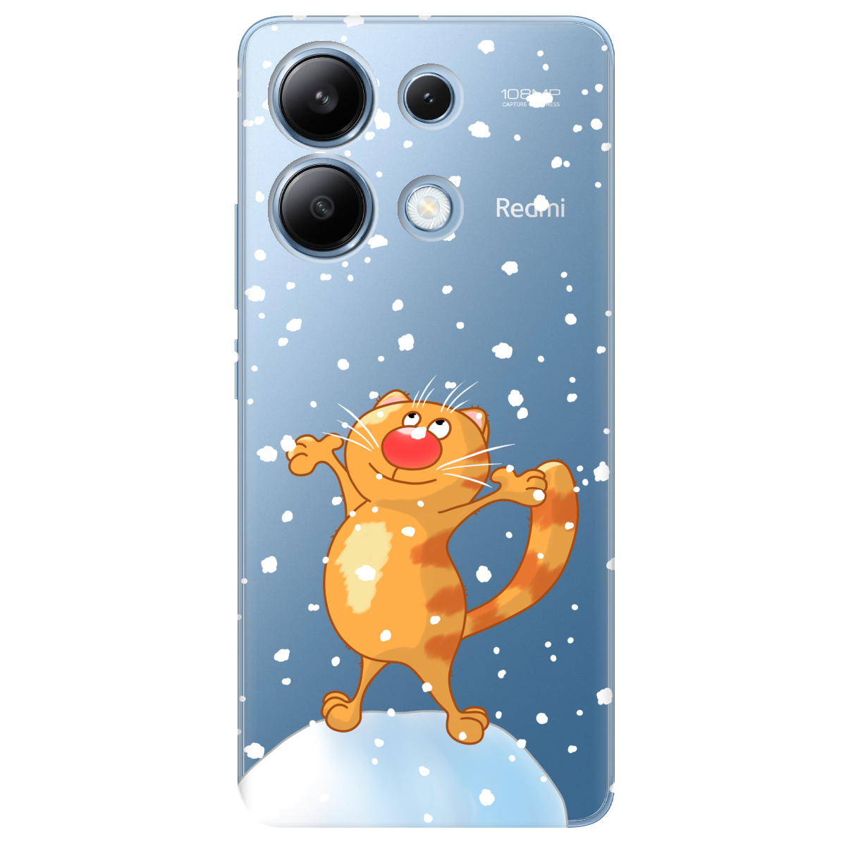 Чехол для Xiaomi Redmi Note 13 4G прозрачный Be Happy - фото 1 - Чехлы для телефонов