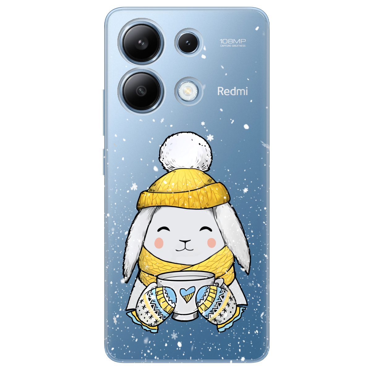 Чехол для Xiaomi Redmi Note 13 4G прозрачный Пухнастик - фото 1 - Чехлы для телефонов