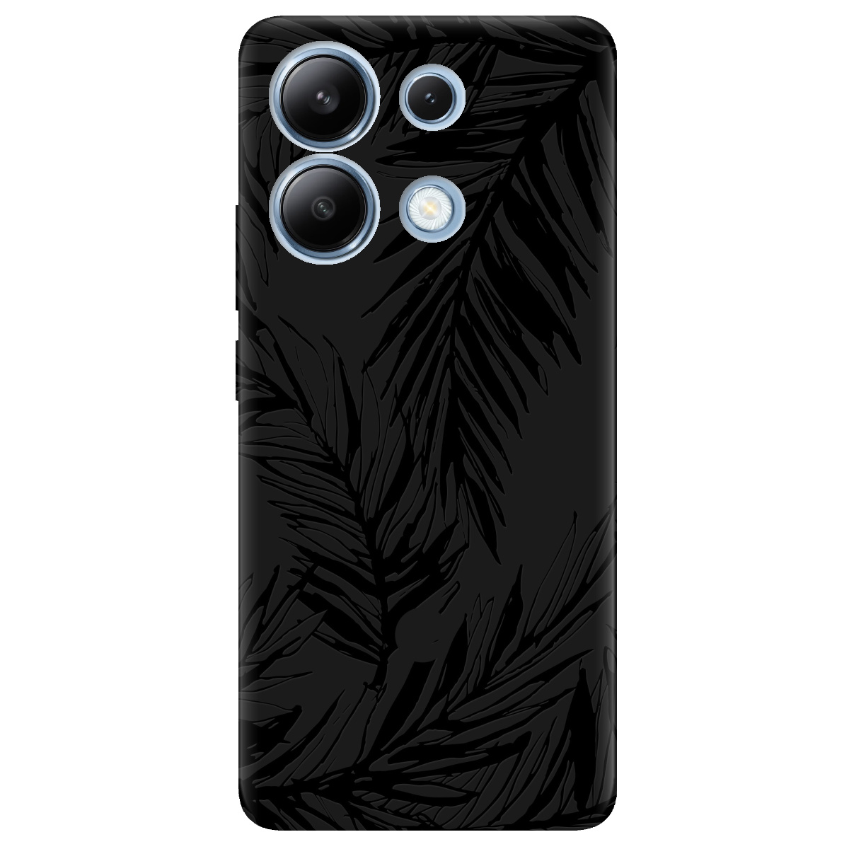 Чохол для Xiaomi Redmi Note 13 4G чорний матовий soft touch Tropics - фото 1 - Чохли для телефонів