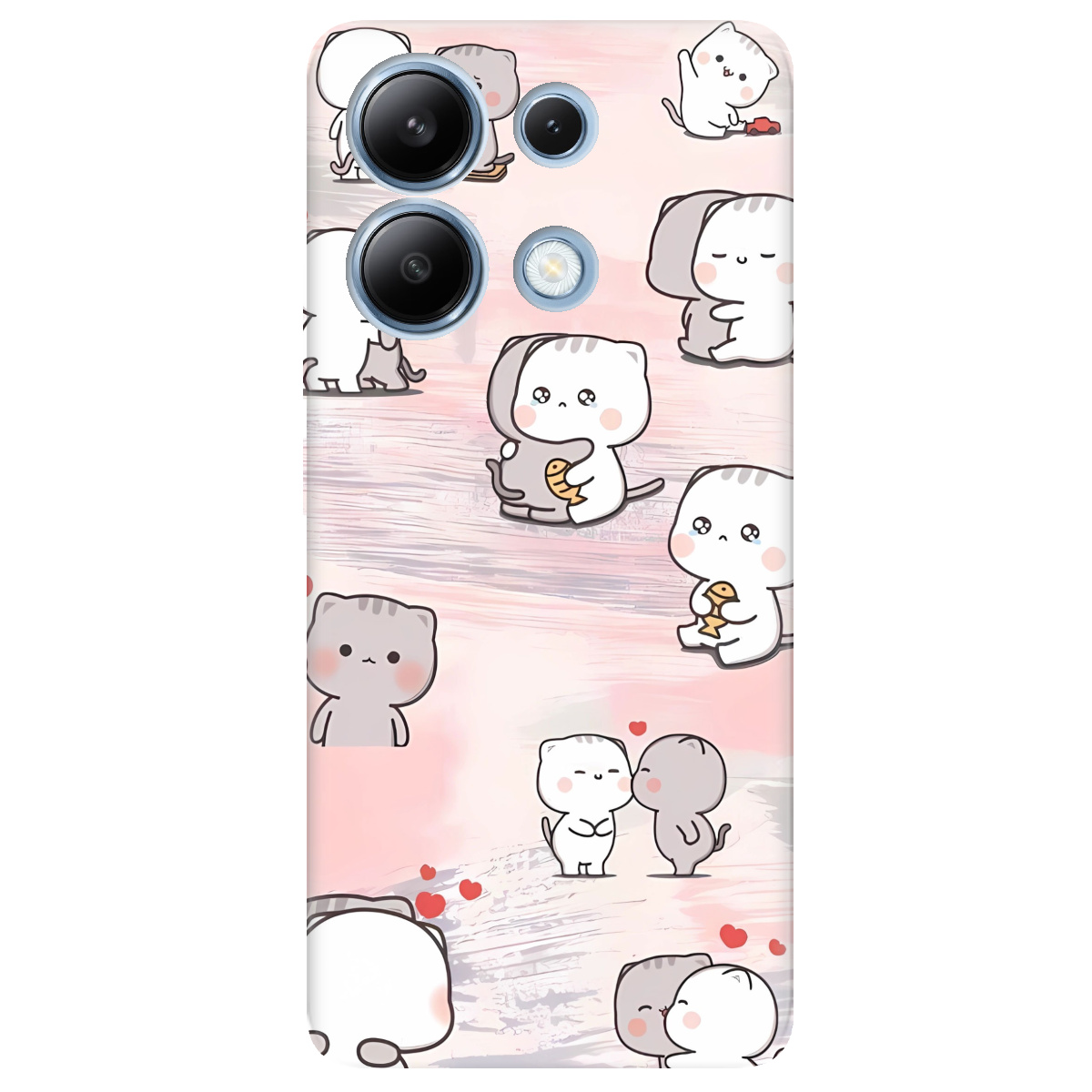 Чехол для Xiaomi Redmi Note 13 4G прозрачный Meow meow - фото 1 - Чехлы для телефонов