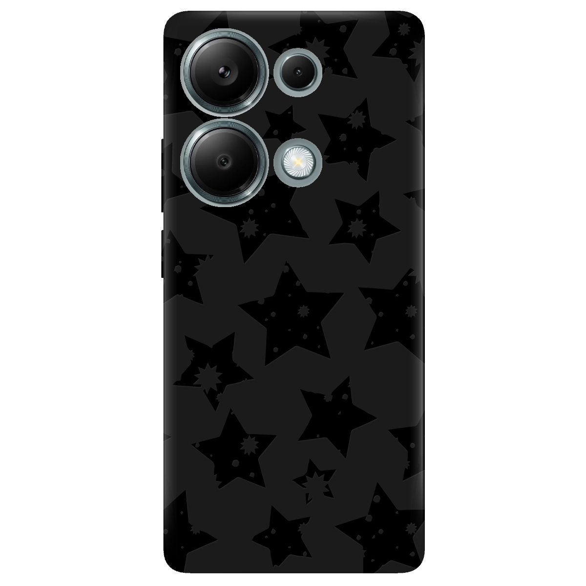 Чохол для Xiaomi Redmi Note 13 Pro 4G чорний матовий soft touch Black Star - фото 1 - Чохли для телефонів