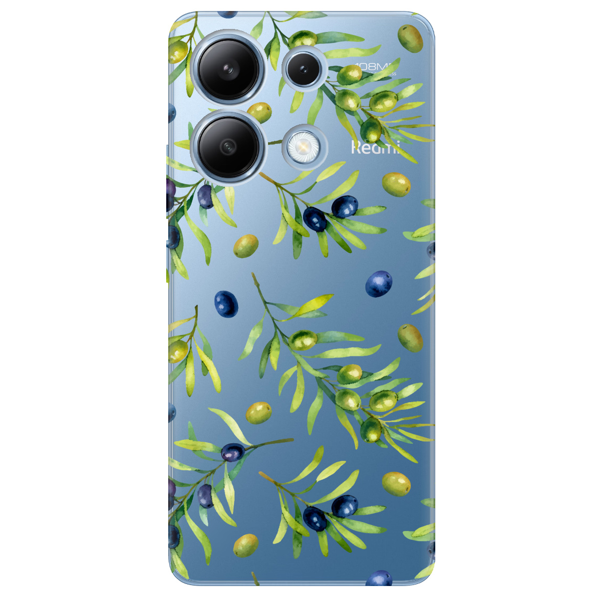 Чехол для Xiaomi Redmi Note 13 4G прозрачный Olives - фото 1 - Чехлы для телефонов
