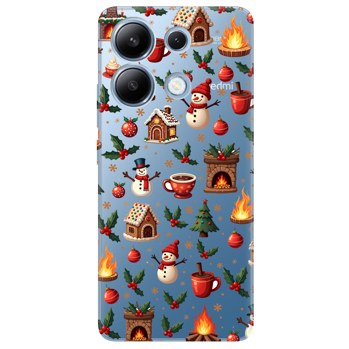 Чохол для Xiaomi Redmi Note 13 4G прозорий Festive Glow - фото 1 - Чохли для телефонів