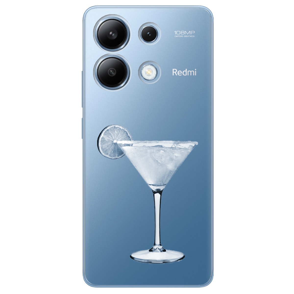 Чехол для Xiaomi Redmi Note 13 4G прозрачный Martini - фото 1 - Чехлы для телефонов
