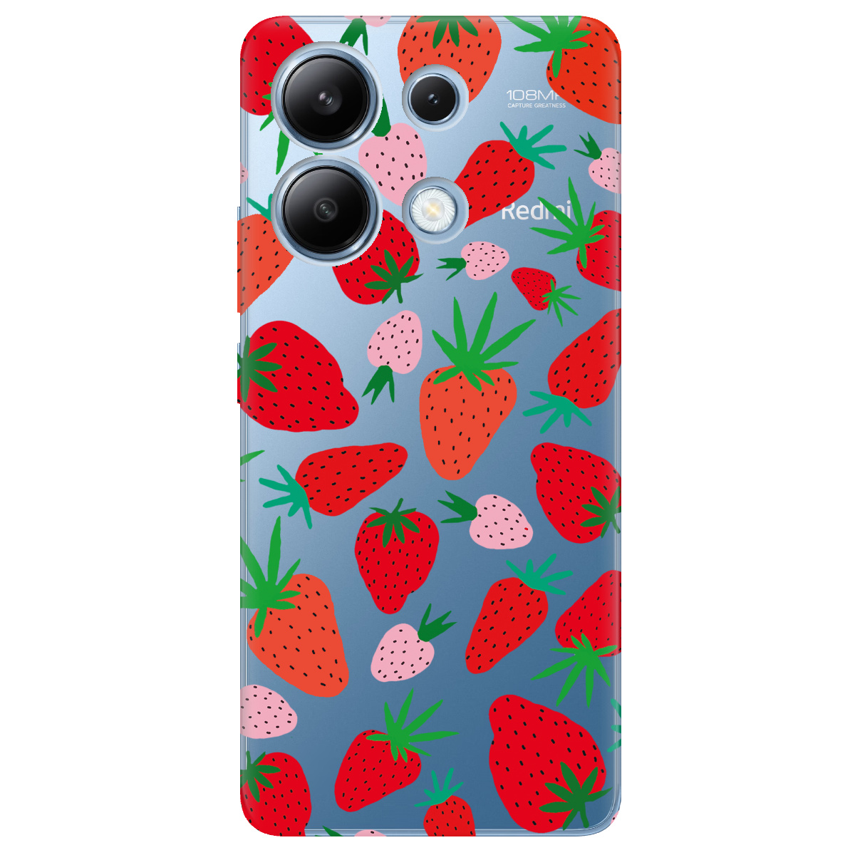 Чехол для Xiaomi Redmi Note 13 4G прозрачный Berry Pop - фото 1 - Чехлы для телефонов