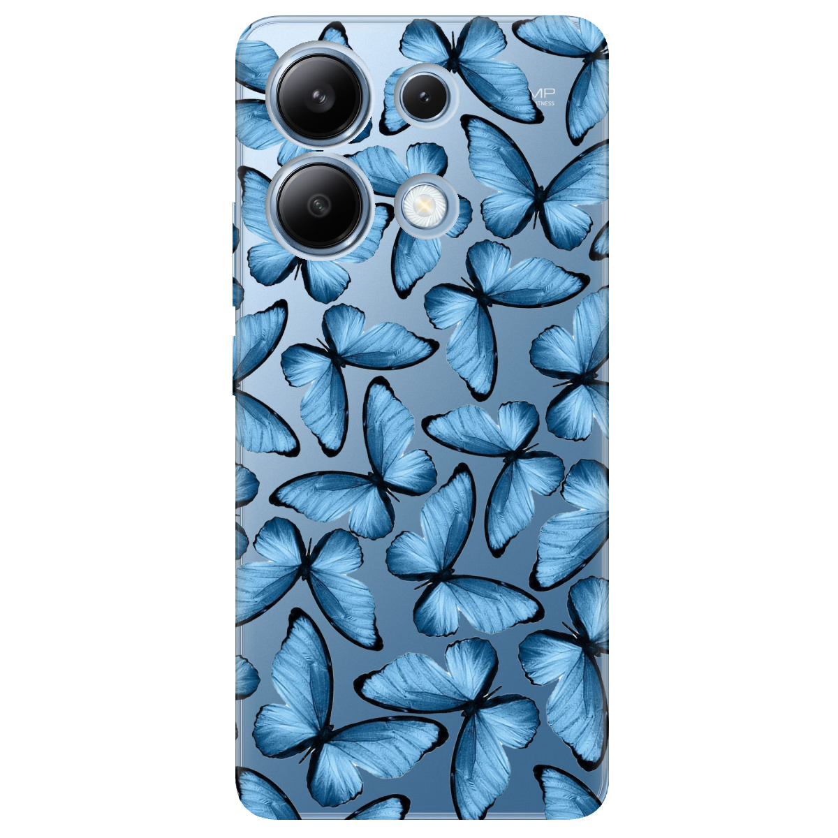 Чехол для Xiaomi Redmi Note 13 4G прозрачный Blue wings - фото 1 - Чехлы для телефонов