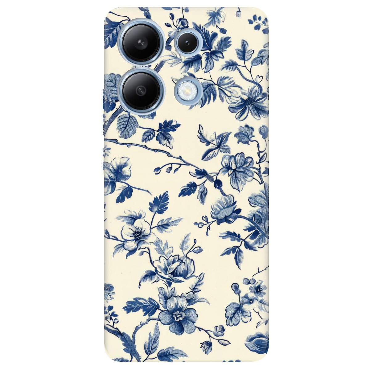 Чехол для Xiaomi Redmi Note 13 4G прозрачный Blue Garden - фото 1 - Чехлы для телефонов