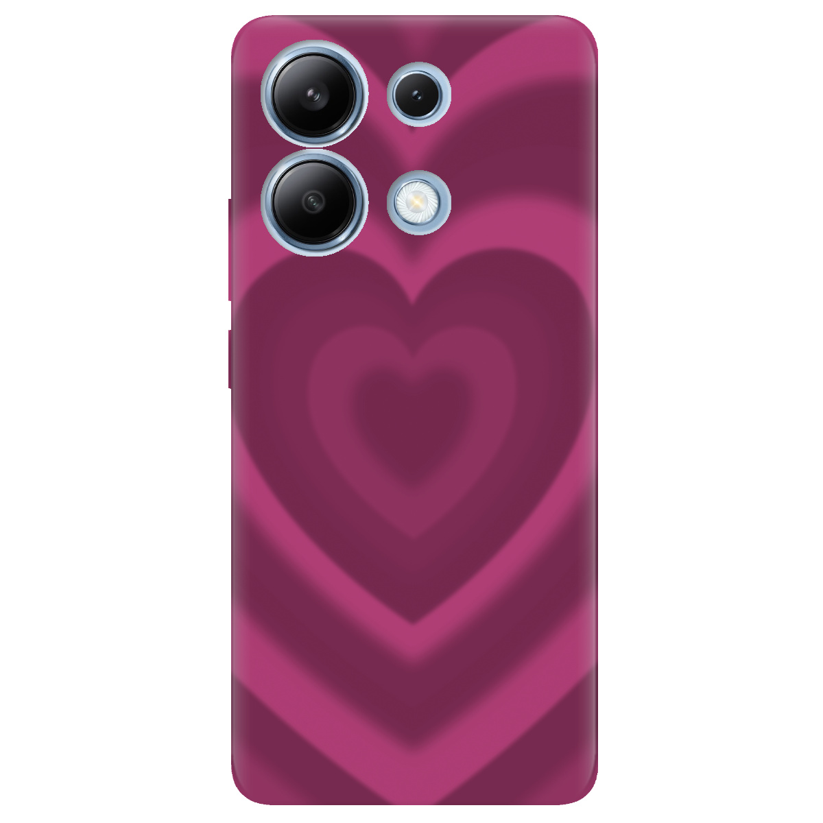 Чехол для Xiaomi Redmi Note 13 4G прозрачный Pink Heart - фото 1 - Чехлы для телефонов