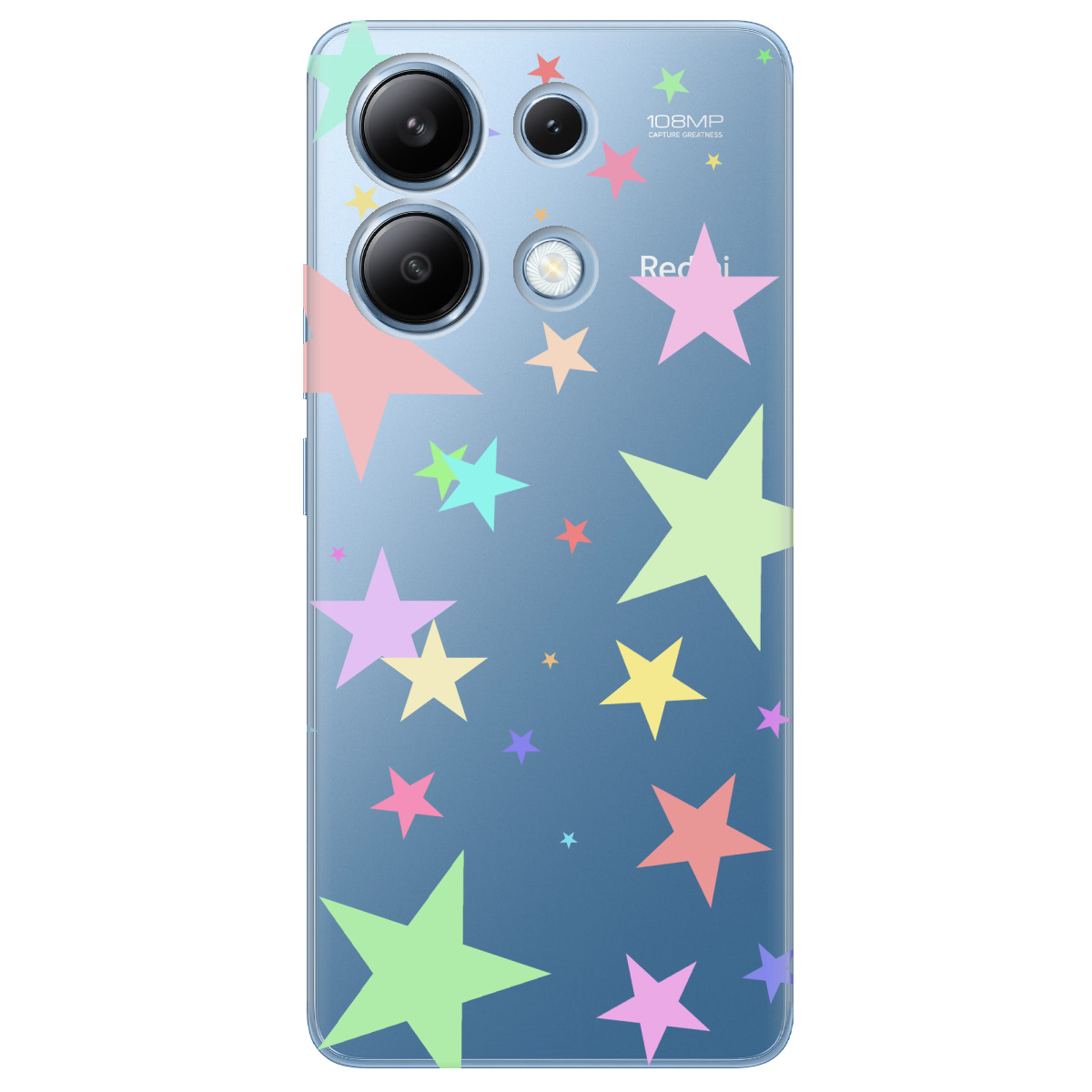 Чохол для Xiaomi Redmi Note 13 4G прозорий Яскраві зірки - фото 1 - Чохли для телефонів