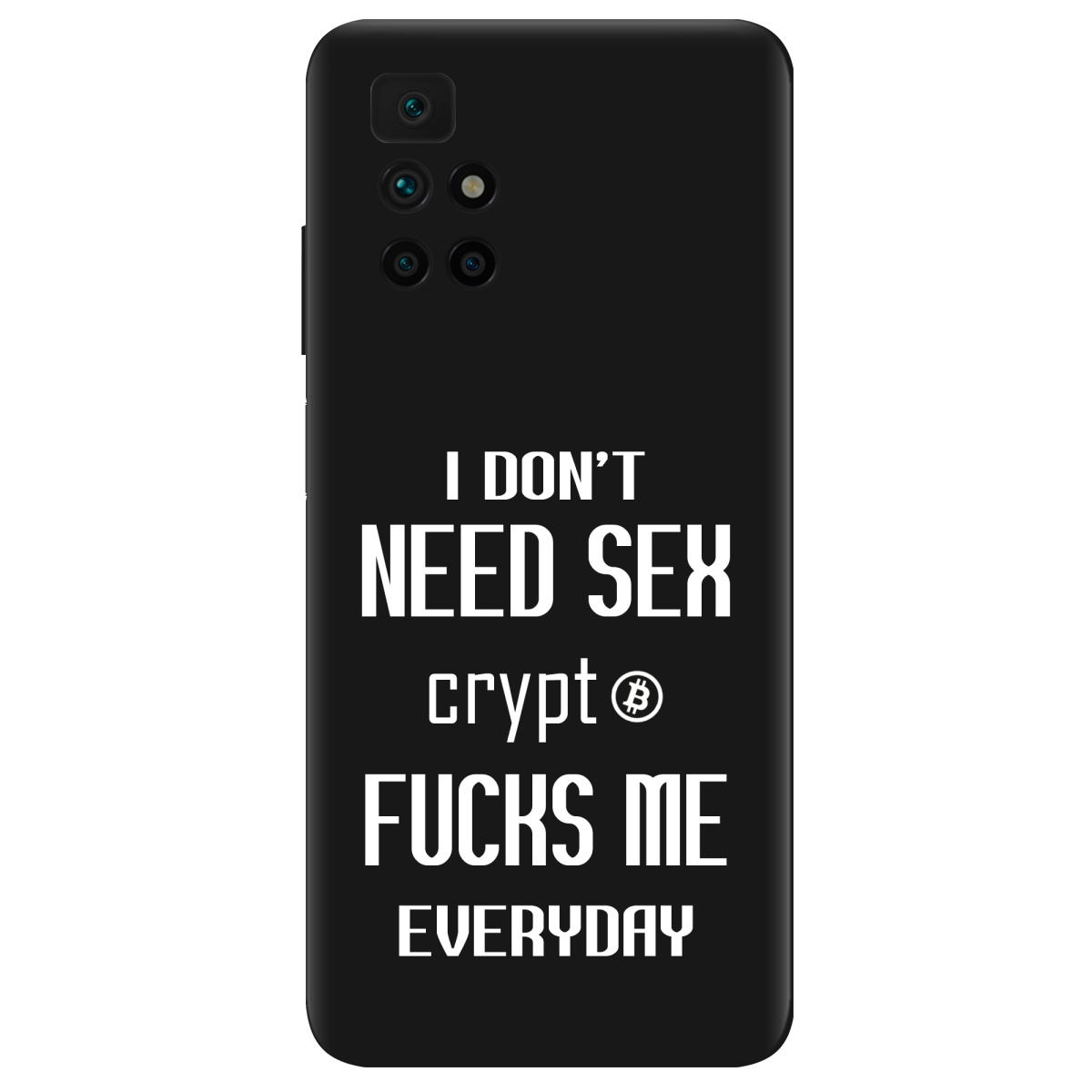 Чехол для Xiaomi Redmi 10 черный матовый soft touch Crypt - фото 1 - Чехлы для телефонов