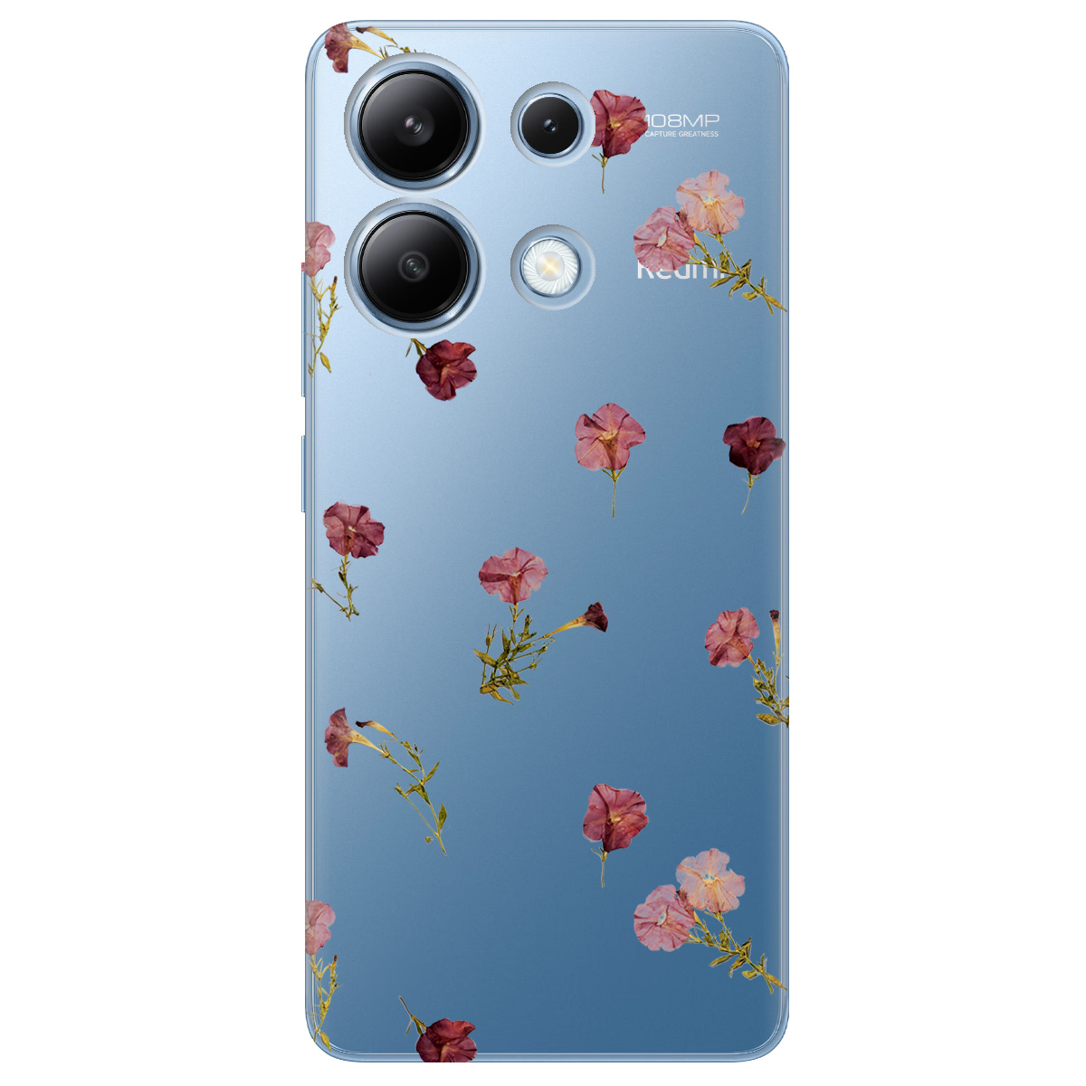 Чехол для Xiaomi Redmi Note 13 4G прозрачный Розсип ніжності - фото 1 - Чехлы для телефонов