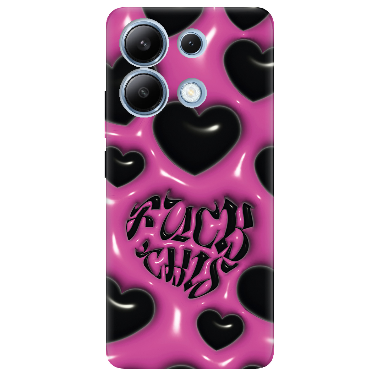 Чохол для Xiaomi Redmi Note 13 4G прозорий Зухвалі серця - фото 1 - Чохли для телефонів