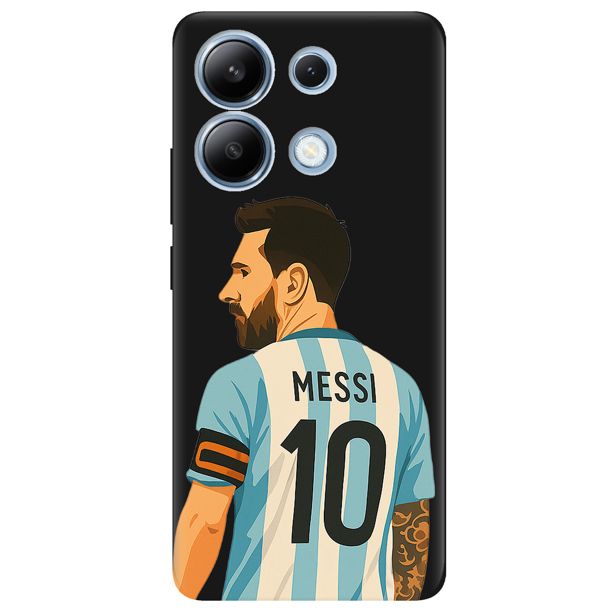 Чохол для Xiaomi Redmi Note 13 4G чорний матовий soft touch Messi - фото 1 - Чохли для телефонів