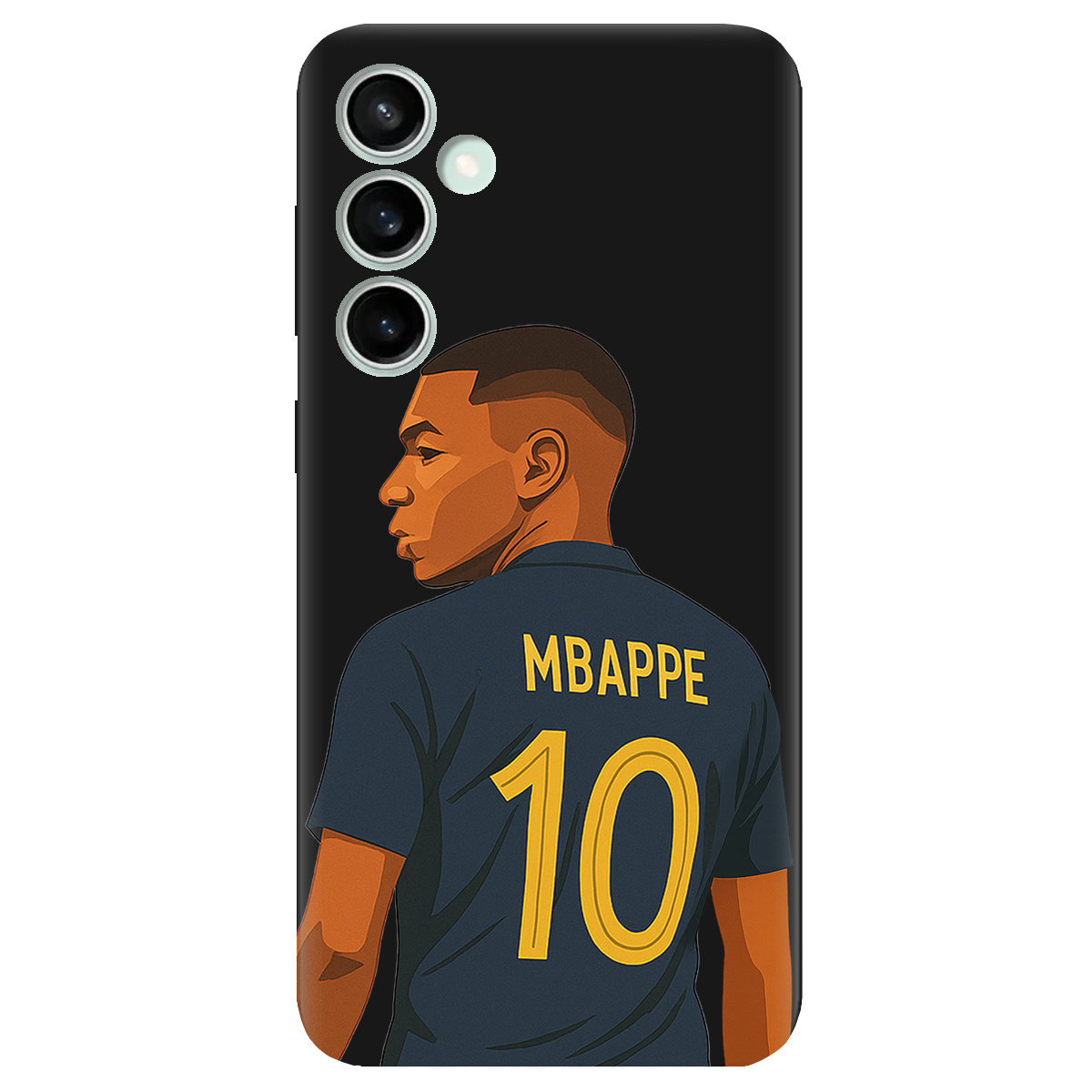 Чохол для Samsung Galaxy S23 FE чорний матовий soft touch Mbappe - фото 1 - Чохли для телефонів