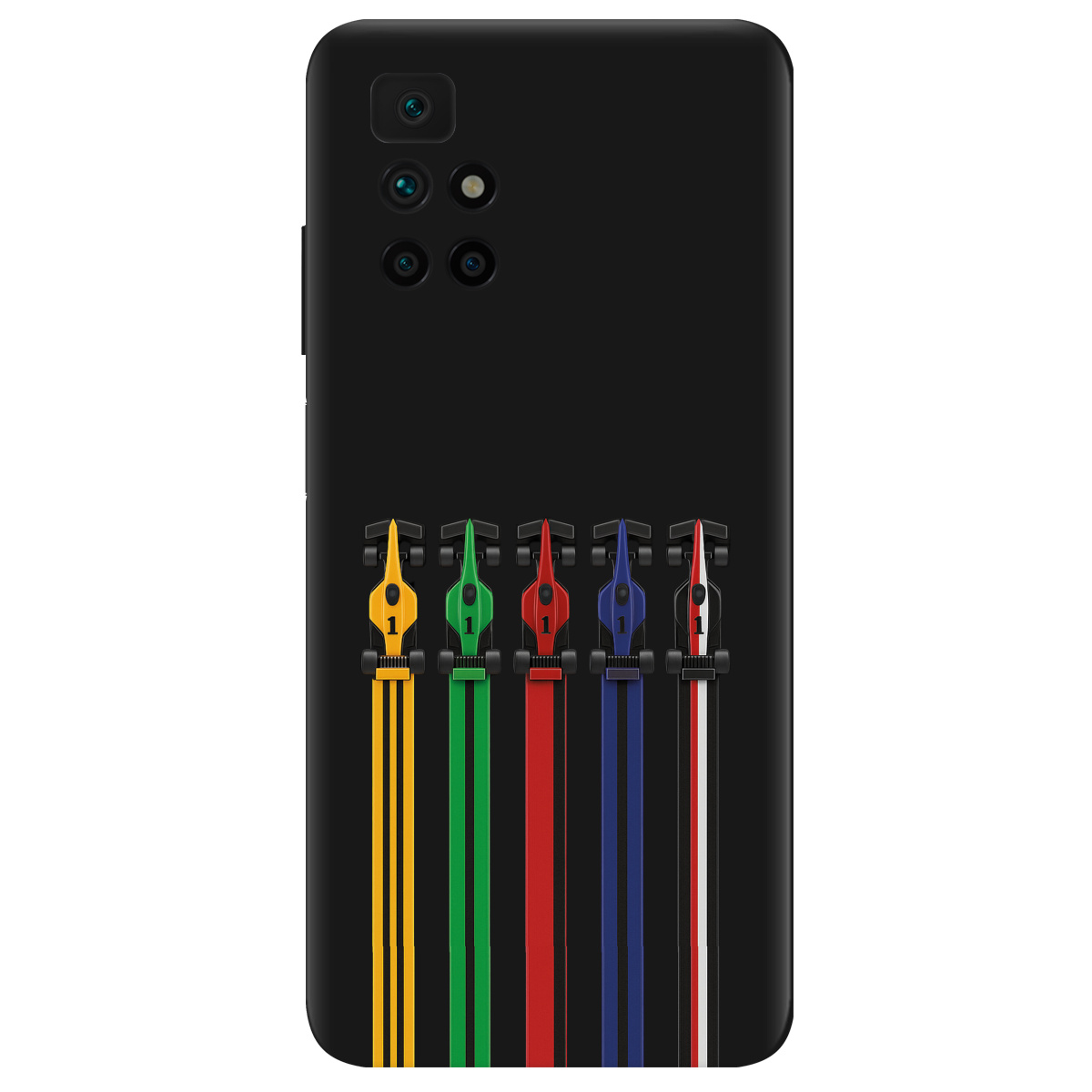 Чохол для Xiaomi Redmi 10 чорний матовий soft touch Ревіння двигунів - фото 1 - Чохли для телефонів