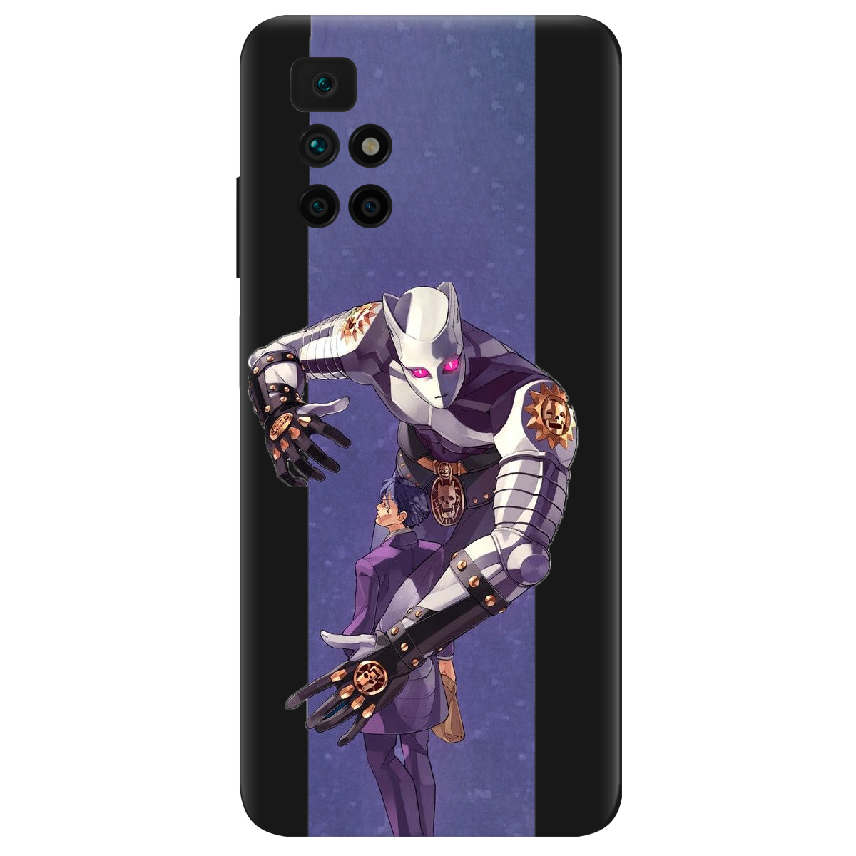 Чохол для Xiaomi Redmi 10 чорний матовий soft touch Killer Queen JoJo - фото 1 - Чохли для телефонів