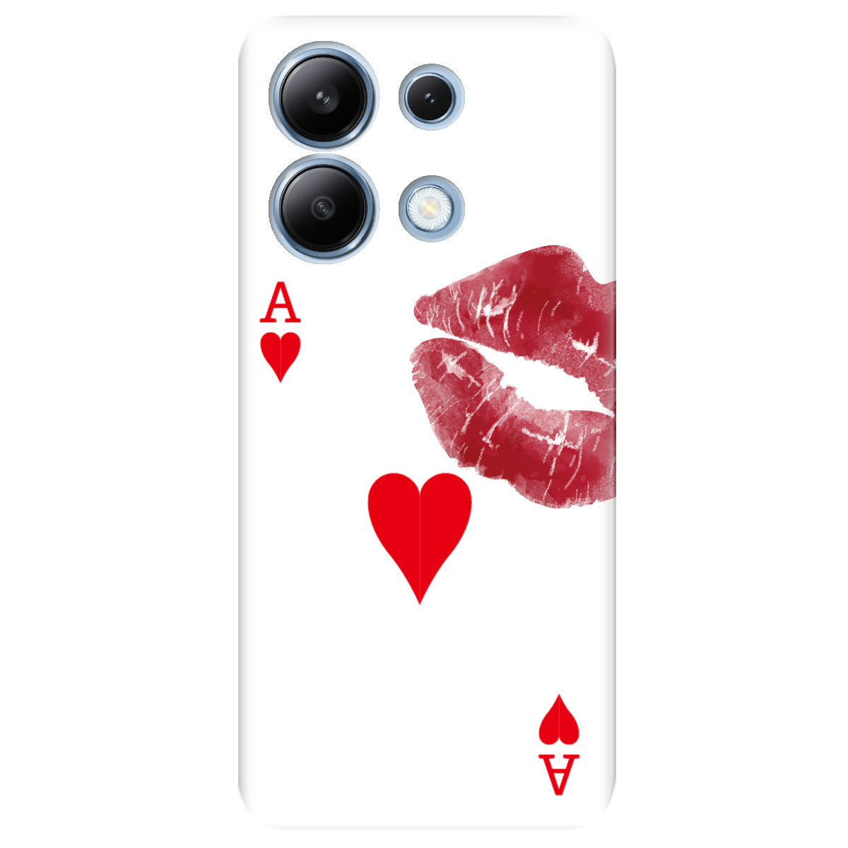 Чехол для Xiaomi Redmi Note 13 4G прозрачный Червовый поцелуй - фото 1 - Чехлы для телефонов