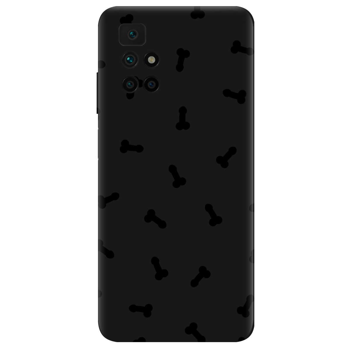 Чехол для Xiaomi Redmi 10 черный матовый soft touch Маленькие дикпики - фото 1 - Чехлы для телефонов