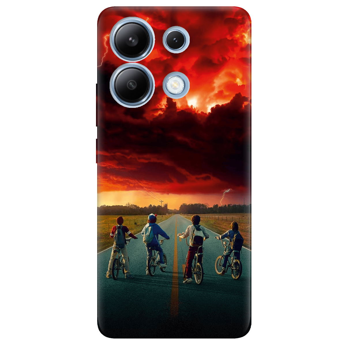 Чехол для Xiaomi Redmi Note 13 4G прозрачный Очень странные дела Красное небо Хокинса - фото 1 - Чехлы для телефонов