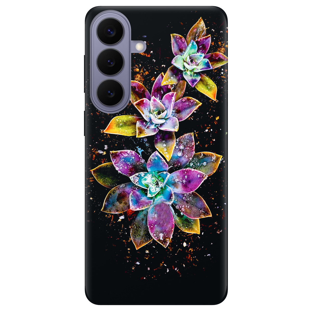 Чехол для Samsung Galaxy S26 Plus прозрачный Magical flowers - фото 1 - Чехлы для телефонов