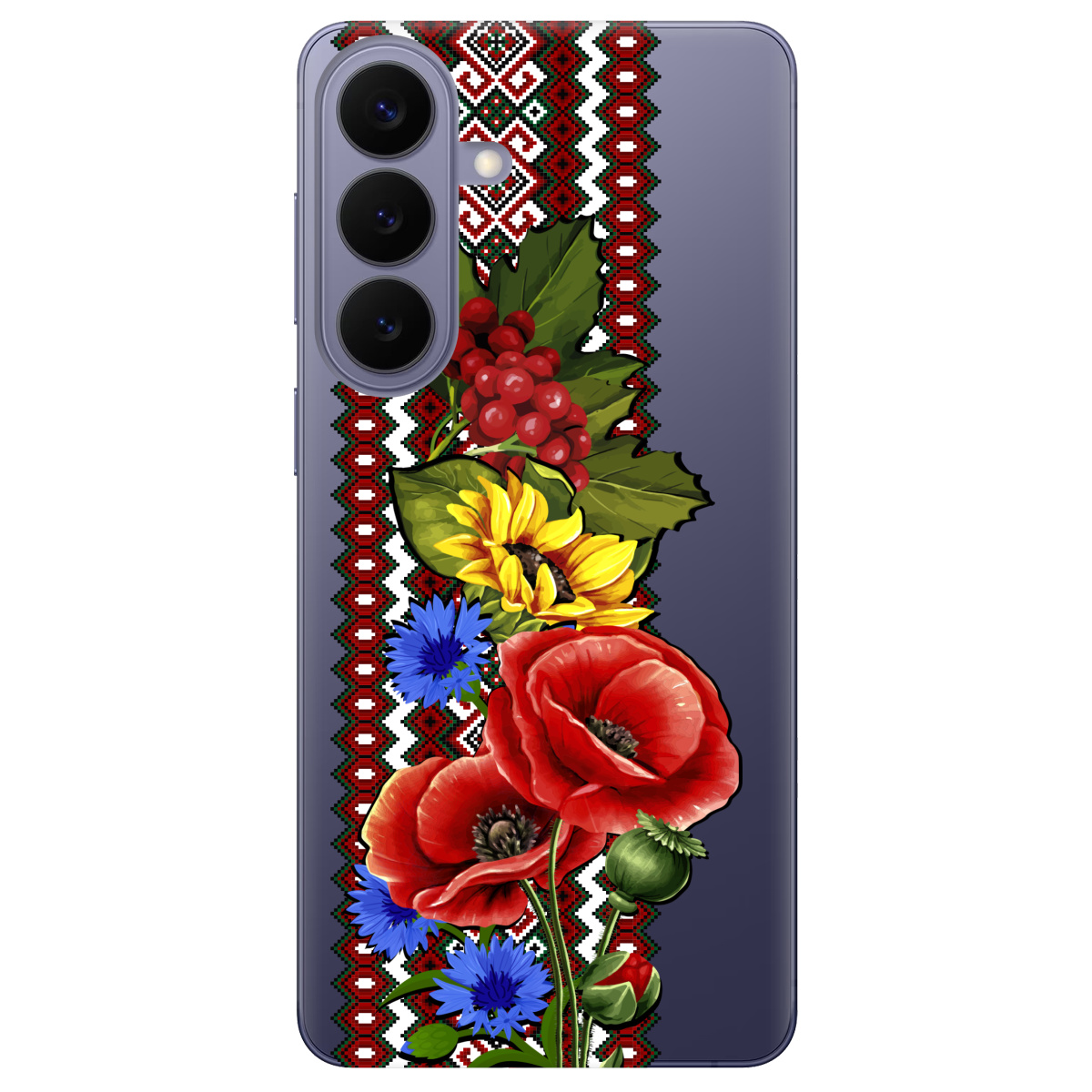 Чохол для Samsung Galaxy S26 Plus прозорий Ukraine ornament - фото 1 - Чохли для телефонів